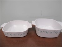 Corning Ware Casserole Dishes with small chip