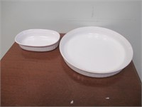 Corning Ware Pie Plate and Oval Bowl