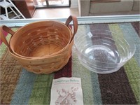 Longaberger Basket with Clear Liner