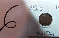 1931 S Lincoln One Cent Very Fine