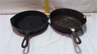 2 Cast Iron Skillets