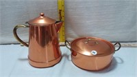 Copper Plated Pot and Pitcher