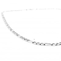 18" Sterling Silver Flat Figaro Link Chain