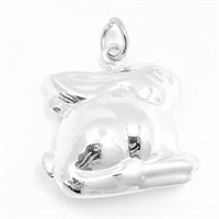 Artisan Silver Puffy Bunny Pendant