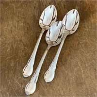 LOT OF 3 Lunt Sterling Silver 5 O'Clock Teaspoons