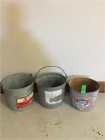 3 Tin Pails