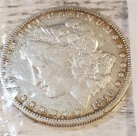US Silver D 1890-0 Nice Condition