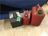 2 Gas Cans and Battery Box