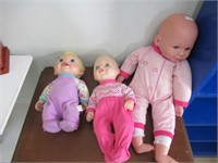 Lot of 3 Baby Dolls