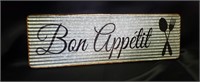 Bon Appetit Tin Sign 23.5"x7.5"