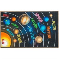 Outer Space Solar System Planet Kids Area Rug