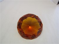4 Inch      Amber Glass Diamond