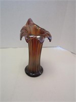 9 Inch Tall Carnival Glass Vase