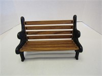 Miniature Wood and Cast Iron Bench