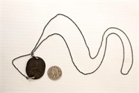 WWII USN Dog Tags on Sterling J-Hook Chain
