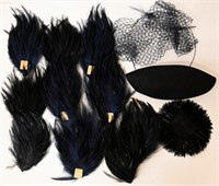 Vintage German Millinary Feather Hackle Pads
