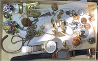 LOT OF MISC COSTUME JEWELRY LOT/ SOME SCRAP SILVER
