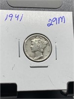 1941 MERCURY SILVER DIME