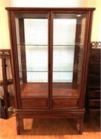 Display Case with Beveled Glass Doors