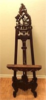 Mahogany Ornate Carved Wooden Art Easel