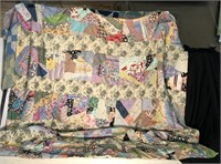 handmade quilt: feed sacking & sewing scraps