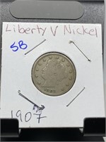 1907 LIBERTY V NICKEL