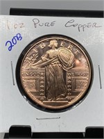 1 OZ COPPER BULLION ROUND