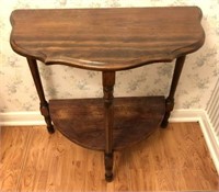 Demilune Table with Scalloped Edge