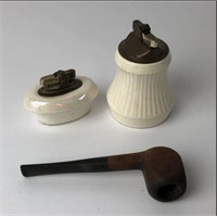 Vintage Table Lighters and Pipe