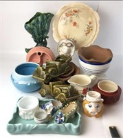 Vintage Planters, Bowls, Pitcher and Plate