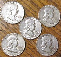 Franklin  half dollar  1958