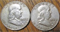 Franklin  half dollar  1961