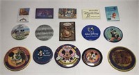 Collection of 15 Walt Disney Pins Incl. 2 Flashers