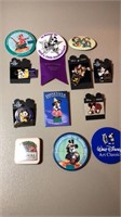 Collection of 12 Disney Pins