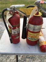 Vintage fire extinguishers