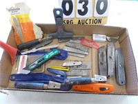 UTILITY KNIVES, BOX CUTTERSM SCRAPPERS, BLADES