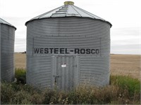 Westeel Rosco 1350 Bushell Steel Bin on Cement