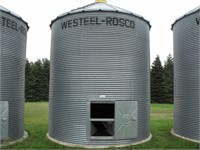 Westeel Rosco 1350 Bushell Steel Bin on Cement