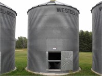 Westeel Rosco 1350 Bushell Steel Bin on Cement