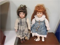 2 Dolls on Stands