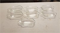 7 bannana split glass trays