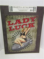 New 12x16 Metal Lucky Lady Sign