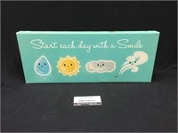 (20in by 8in) Start Each Day With. Smile Painting