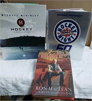 3 Hard Cover Hockey Books