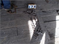 16 FOOT CHAIN - 3/8" WITH 2 HOOKS