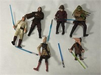 6 Star Wars Jedi Action Figures