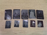 Vintage Lot of 10 Tin Type Pictures