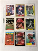 9 Pete Rose Baseball Cards