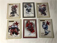 6 Autographed Beehive Hockey Cards