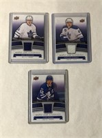 3 Maple Leafs Centennial Jersey Patch Hockey Cards